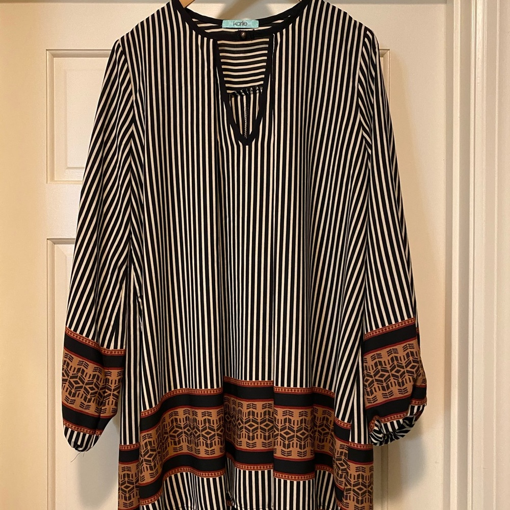 Black and White Striped Dress